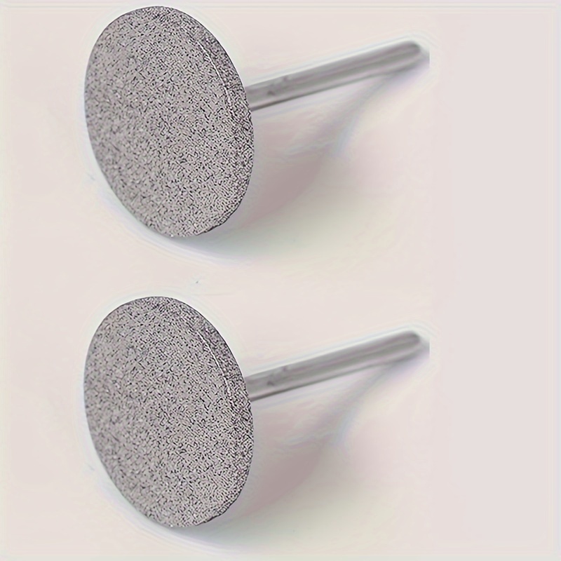 2pcs Diamond Metal Drill Bits Pedicure Disc Bit For Dead Skin Electric Foot File Remover 20mm Shaft For Nail Salon