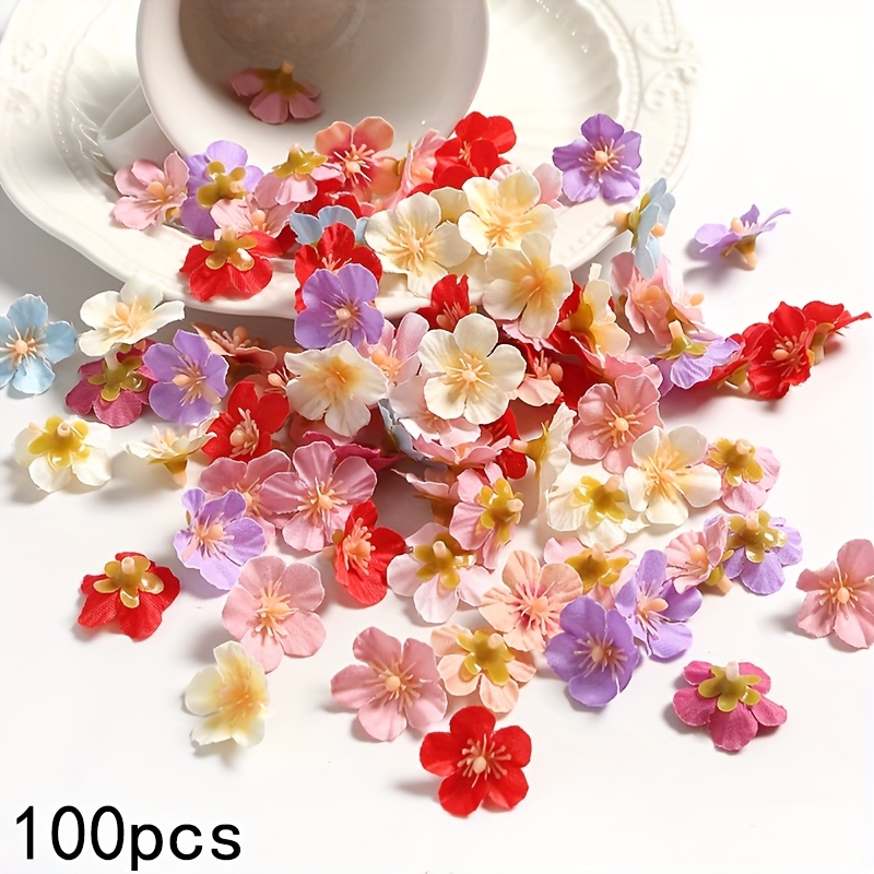 TEMU 100 Pezzi di Fiori Artificiali Artificiale, Fiori Artificiali Color Ciliegio, Petali, Falsa Peonia, , Decorazione per di Fiori, Abbigliamento ,