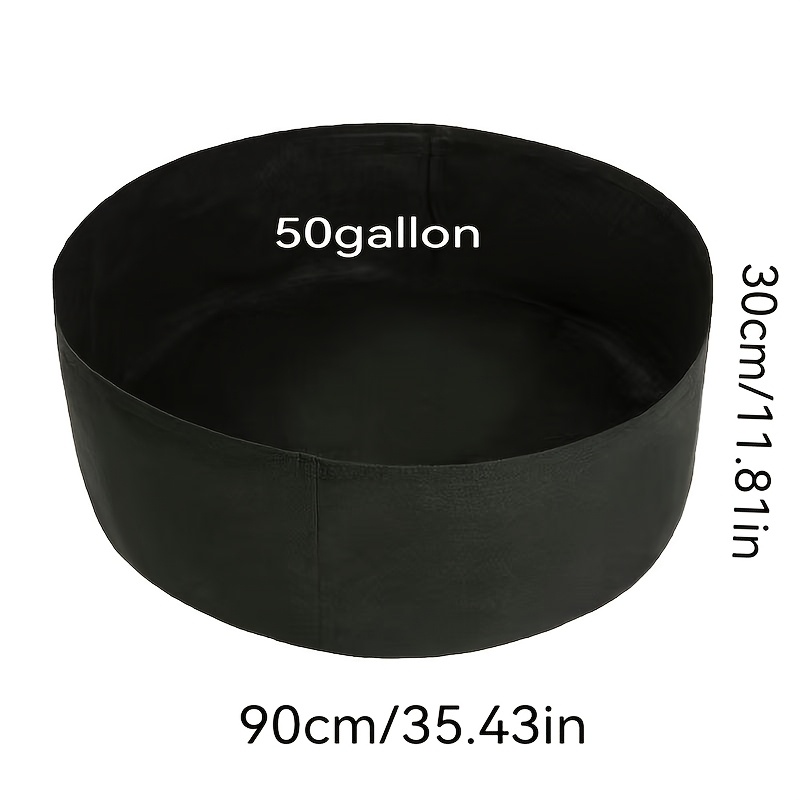 TEMU 2pcs 5/10/30/50 Gallon Spring And Autumn Plant Grow Bags, Extra Large Heavy-duty Planting Containers, Reusable Grow Beds For , Herbs, , And