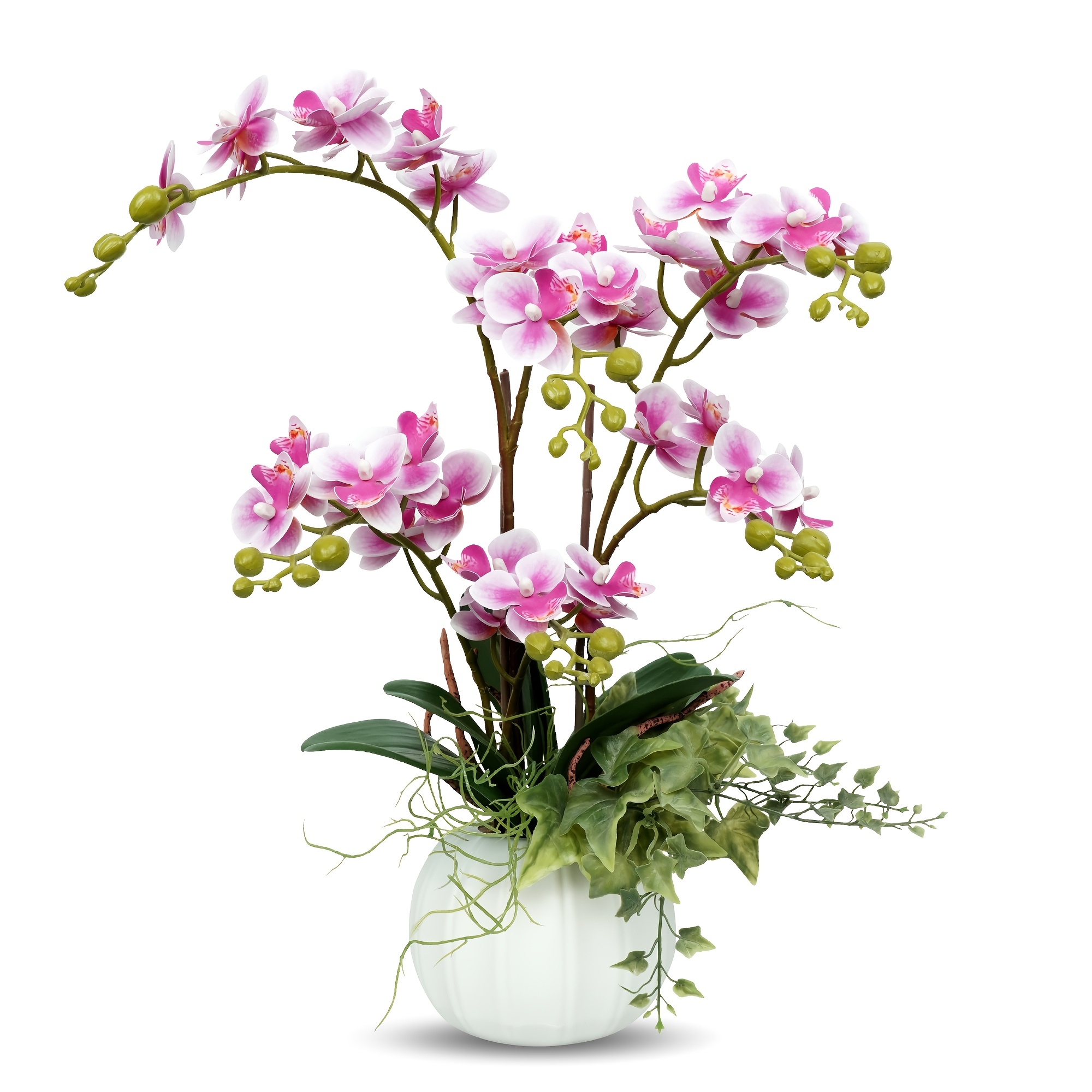 TEMU Realistische kunstmatige orchideeën met pot - Nep orchideeën geschikt voor woonkamer, slaapkamer, middenstuk op de keukentafel, pensioencadeaus,