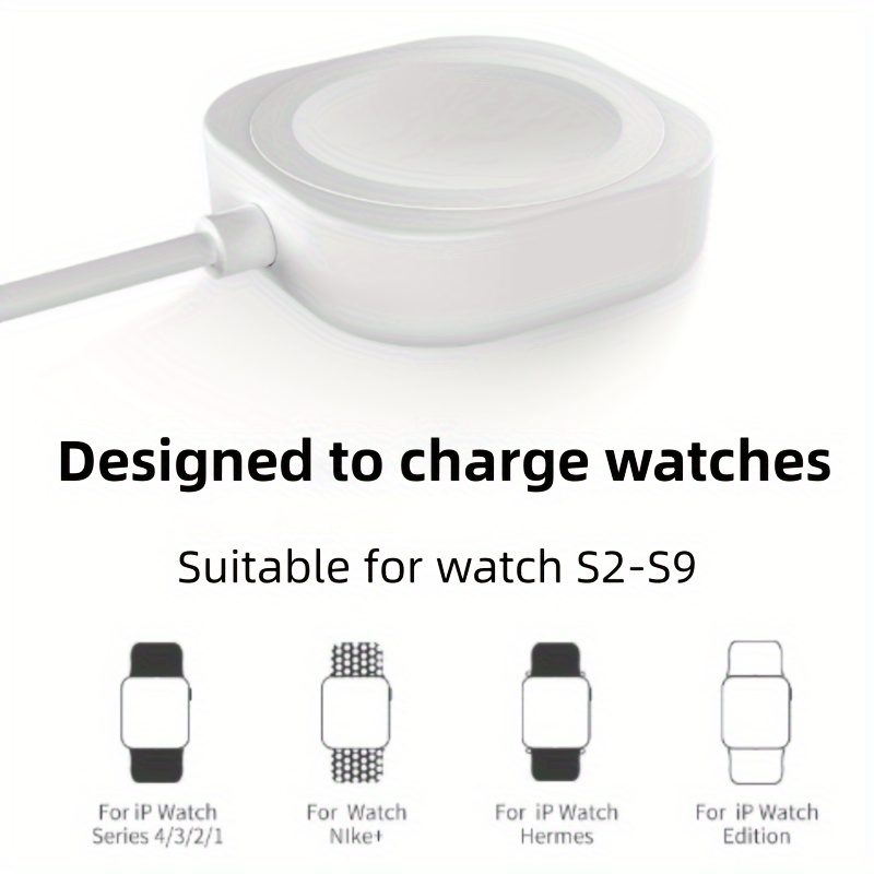 

Magnetic Wireless Charger For Watch 8/6/5/7 Ultra Usb Type C Fast Charging Cable For Iwatch Series 9 8 7 6 3 5 4 2