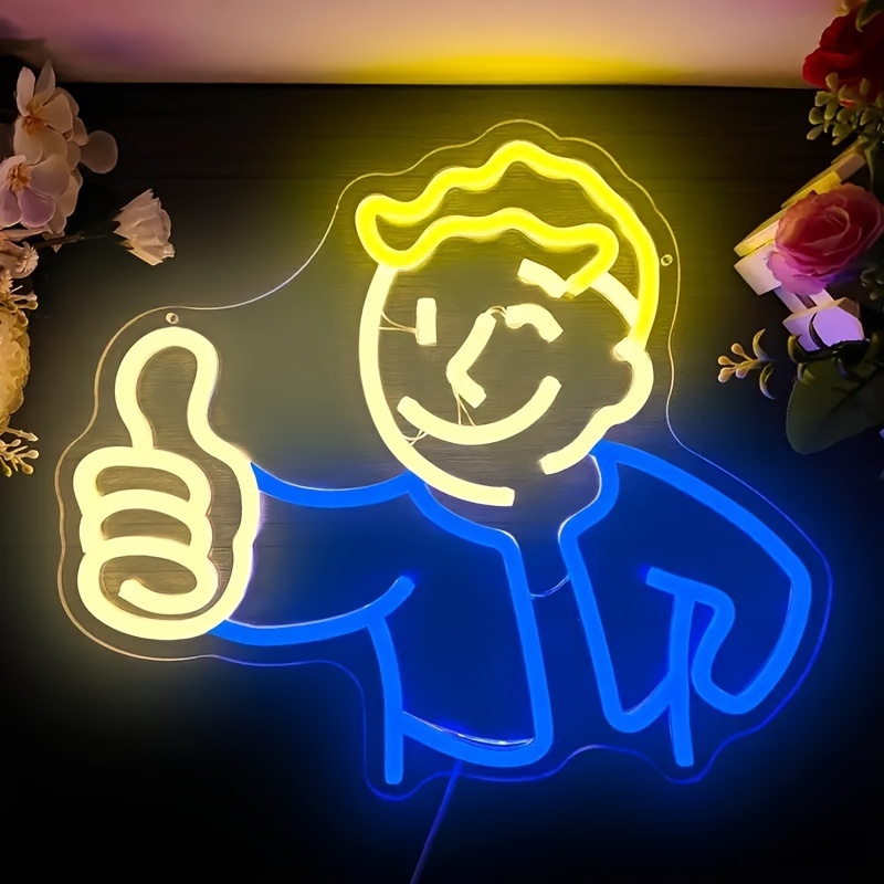 

1pc Neon Sign For Bedroom Dimmable Game Led Neon Signs For Wall Decor Neon Light Signs Light Up Sign For Home Bar Club Game Room Party College Christmas Gifts Decor