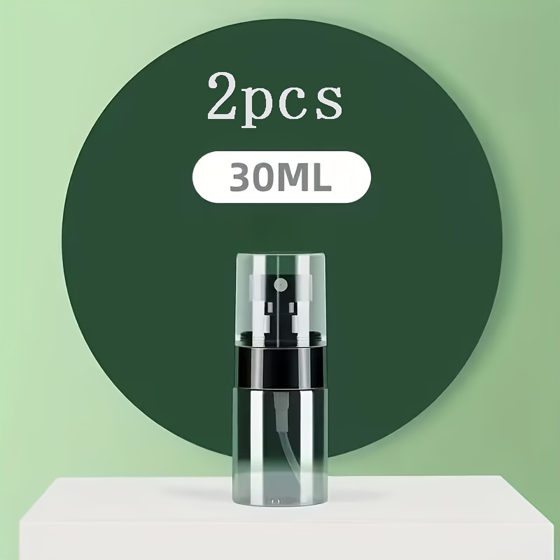 TEMU 2-pack 30ml Transparent Black Small Spray Bottles, Mini Spray Bottles, Bottles, Reusable, Refillable Small Spray Bottles For Perfume, Cleaning