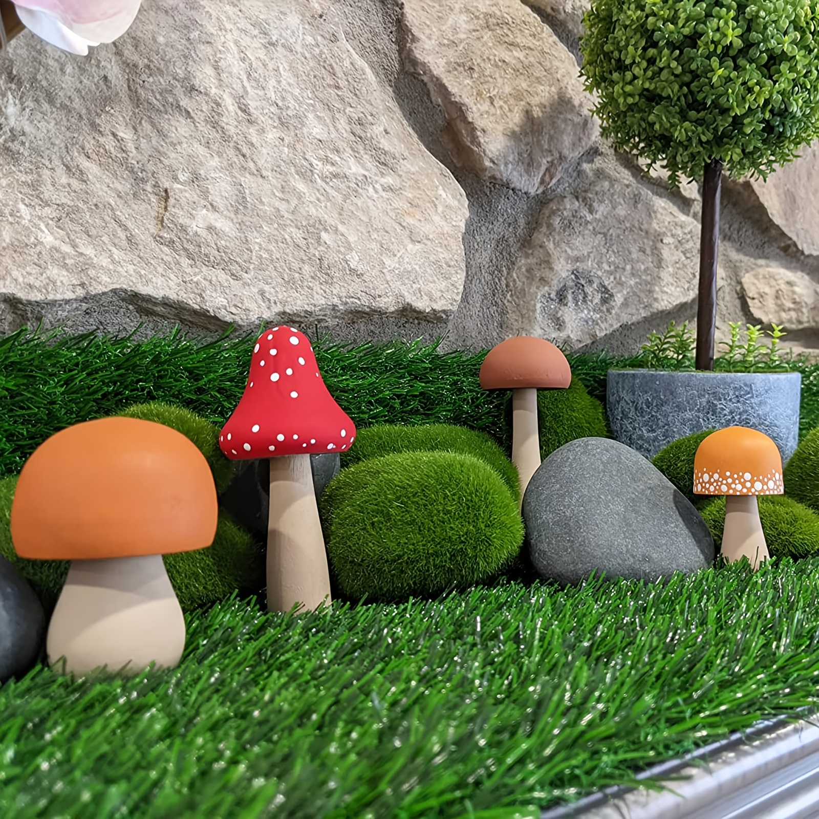 12 Holzpilze Zum Bemalen – DIY-Bastelset Für Feengärten, Kuchen-Deko, Kinderzimmer & Kreative Projekte