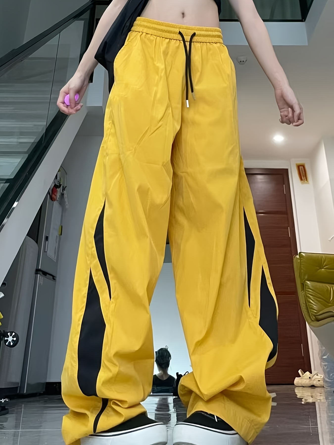 [PERSTEP]★24SS★韓国人気★TWO TUCK PIGMENT PARACHUTE PANTS Amazon.com: XLStan Y2k Parachute Pants for Men Baggy