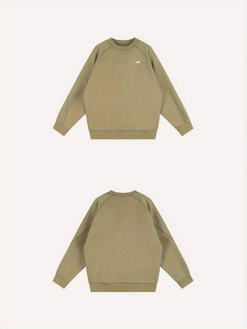 T-shirt Manches Longues Garçon - Col Rond, Uni, Basique, Coton Doux, Pour école, Sport, Loisirs