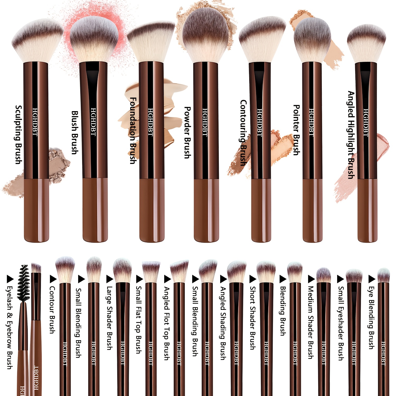 37pcs Professional Makeup Kit with Brushes and Sponges