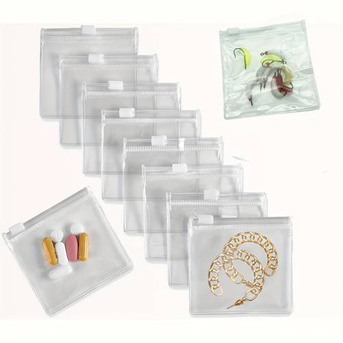30 40pcs jewelry storage rolls reusable self sealing portable jewelry bags with zipper closure for travel and daily use organizer for necklaces bracelets earrings jewelry rolls jewelry organizer storage