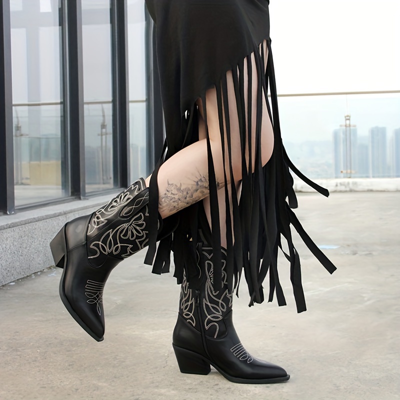 Cowboy Stiefel Lederschuhe Boots Damen Damen Western Stiefel