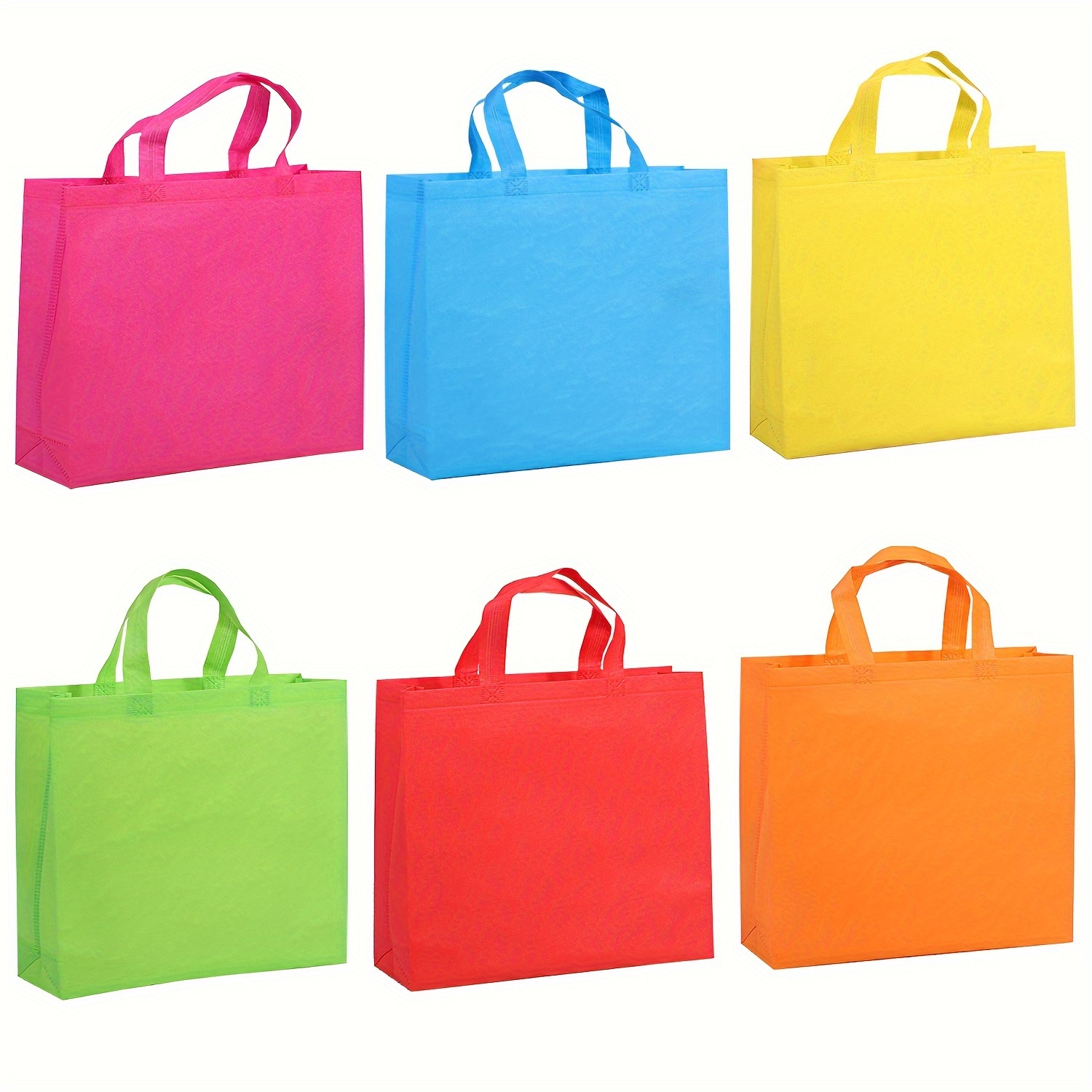E-shop 6 Horizontale 35X25X10Cm Vliesstoff Geschenk Tragetaschen - Langlebig und Stilvoll mit Griffen - für Geburtstage, Halloween, Weihnachten,