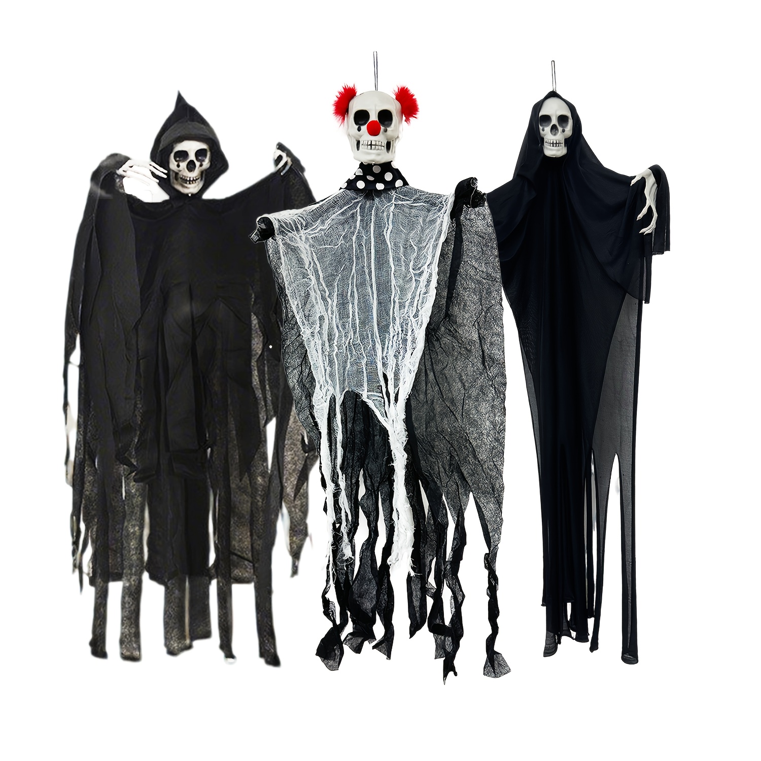 Image of 3pcs Weird Halloween Ornaments 102cm 40 Inches Hung, Fabric Materials Halloween Christmas Easter Very Suitable For -themed Home Decoration, Holiday Decoration