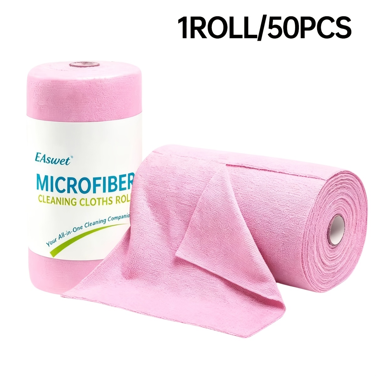 TEMU 1 Roll Large Reusable Microfiber Cleaning Cloth Roll - Thick Suitable For Kitchen, Windows, Cars, Multi- Tear-off Towels With Super Absorbent