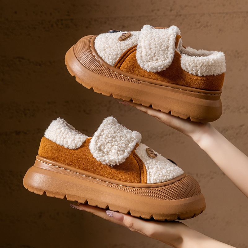 women s plush fleece-lined winter slippers - thick non-slip eva sole, warm indoor/outdoor house shoes with plush lining & arch support Product details 5