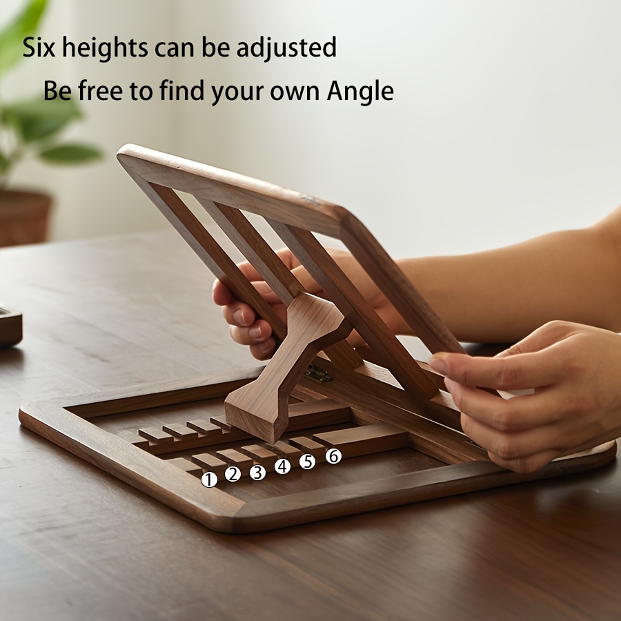 1pc pine   walnut notebook computer stand foldable wooden notebook computer stand adjustable computer wooden stand holder increase cooling stand solid wood foldable portable suitable for desktop portable universal notebook computer stand multi angle suitable for   sizes of notebooks 3 materials details 0