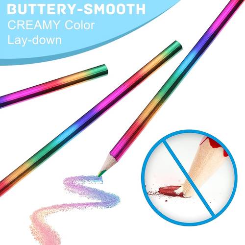 set di 6/12/24 matite con , in legno per graffiti e disegno, adatte dai 14 anni in su, materiale in legno, materiali artistici per disegno e scrittura - per uso professionale