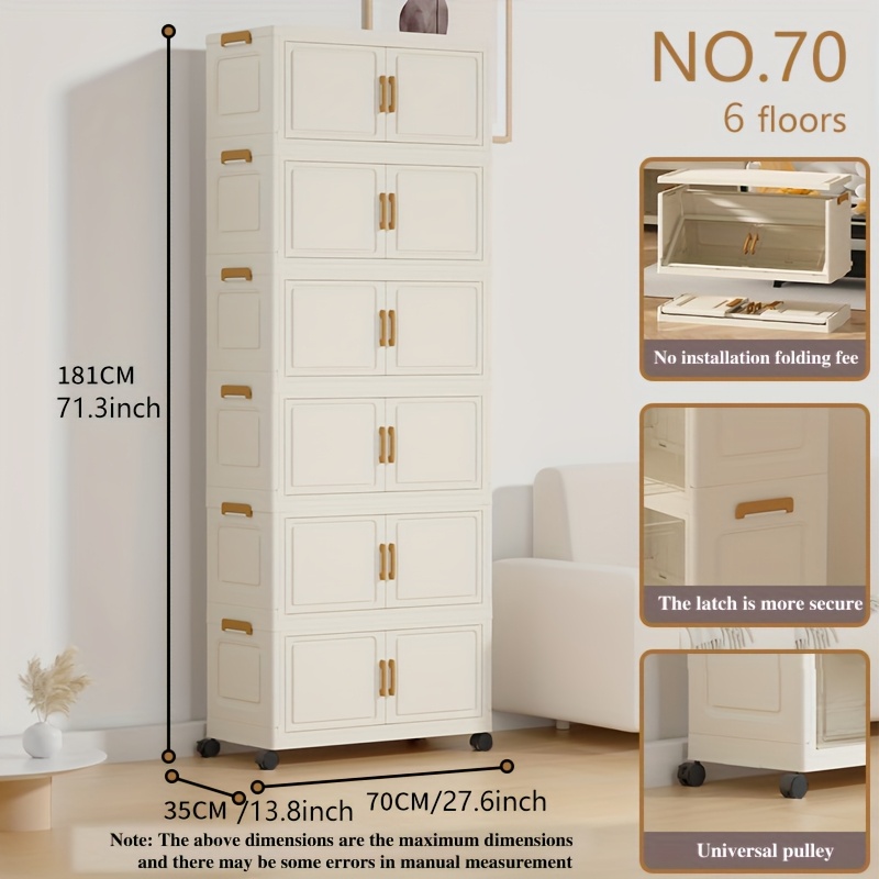 no.70 [breite: 70 cm/27 6 zoll] faltbarer schrank multi