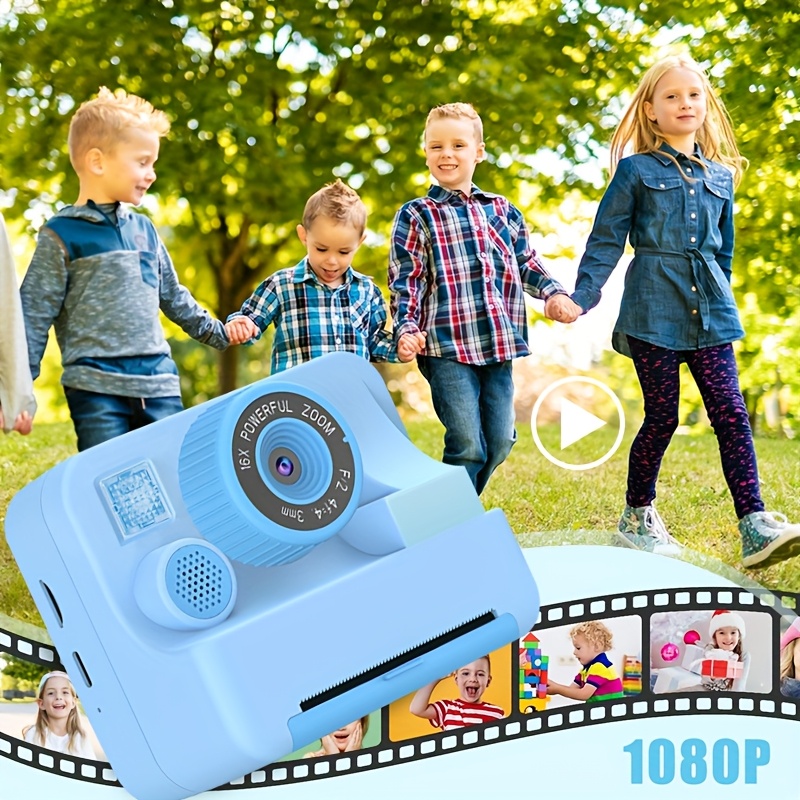 Kids Camera Instant Print Camera For Kids, Portable Camera That Print Photo, Instant Digital Camera For Kids Printing Camera Toy 3 4 5 6 7 8 9 10 Year Boy Girl Christmas Birthday Gift
