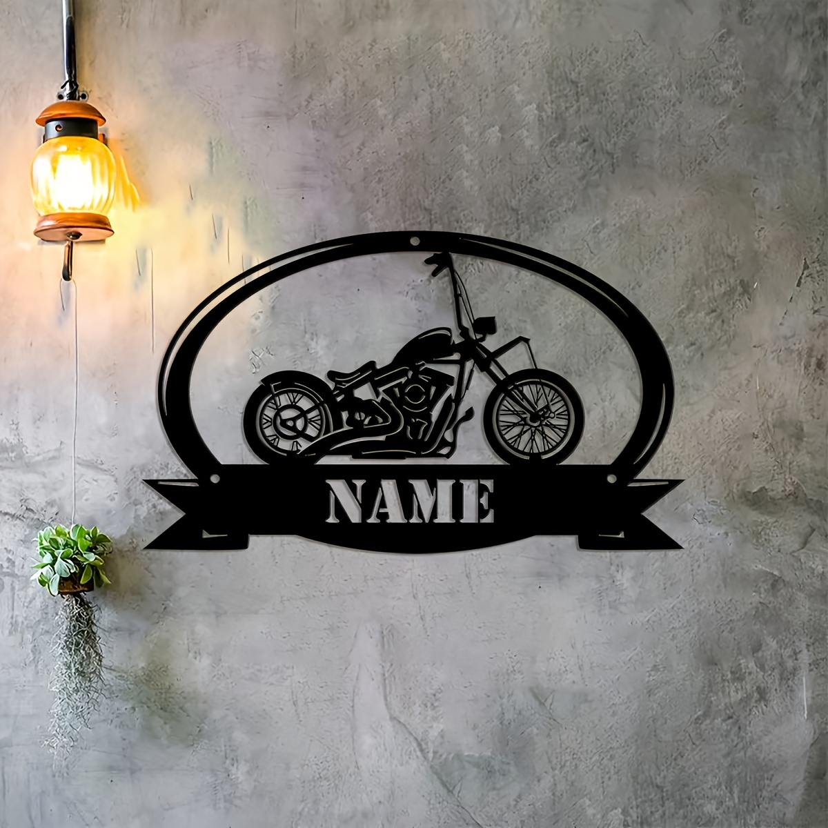 

Metal , Personalized Plaque, Decor, Motorbike For Dad, No-drill Installation, For , , Decor - 1pc