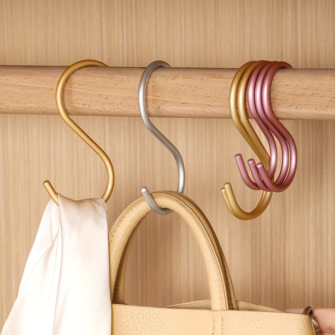 

A Set Of 10 Aluminum -shaped Hooks For Kitchen And Bathroom, Lightweight And Practical Multi-functional Hooks For And Access Of Items.