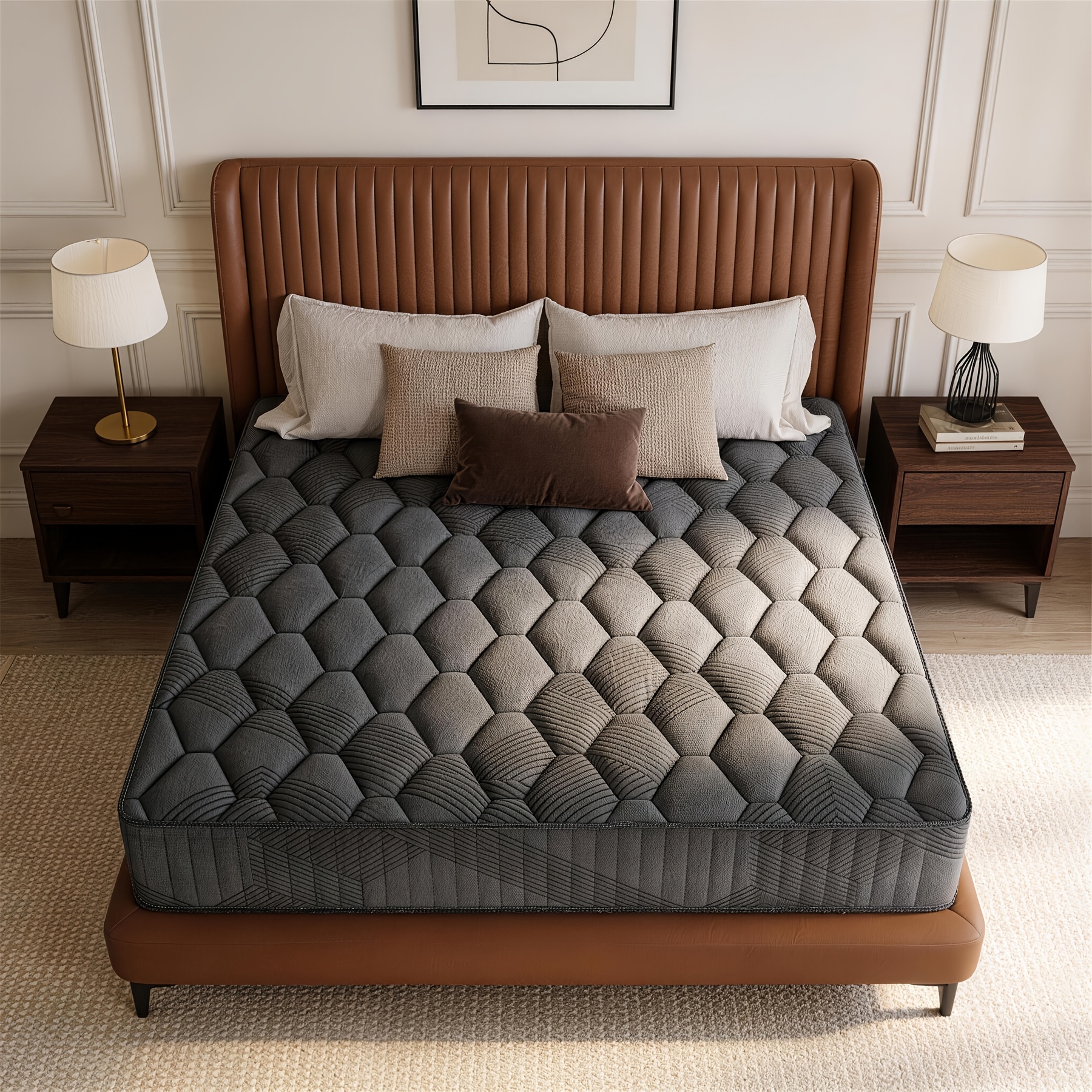 TEMU Mrh Mattress Height 25cm, 90/140/160/180cm, Ergonomic 7-zone Mattress, Premium Mattress, Medium Firmness Support, Mattress For Adults
