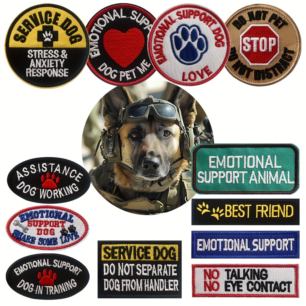 service dog vest patches sold on Temu Canada