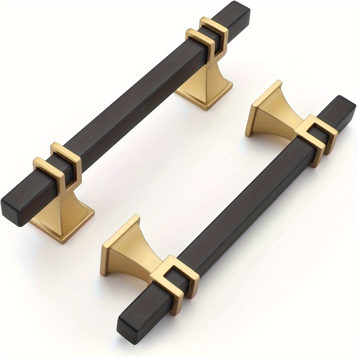 

Haliwu Black Cabinet Pulls, Black&gold Cabinet Handles, Square Drawer Pulls Dresser Handles, Kitchen Cabinet Handles Gold Pulls Kitchen Hardware