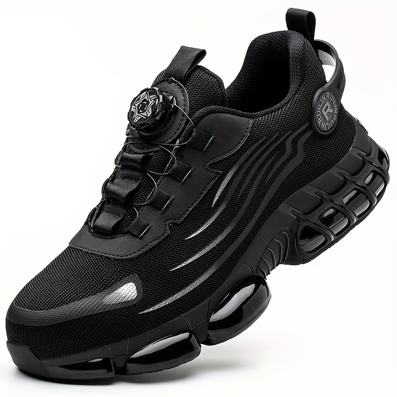 Rotating Unisex Four-season Anti-smash And Anti-puncture Safety Shoes With Steel Toe Caps And Wear-resistant Soles, Work Shoes For Men, Industrial And Mining Boots, And Construction Boots