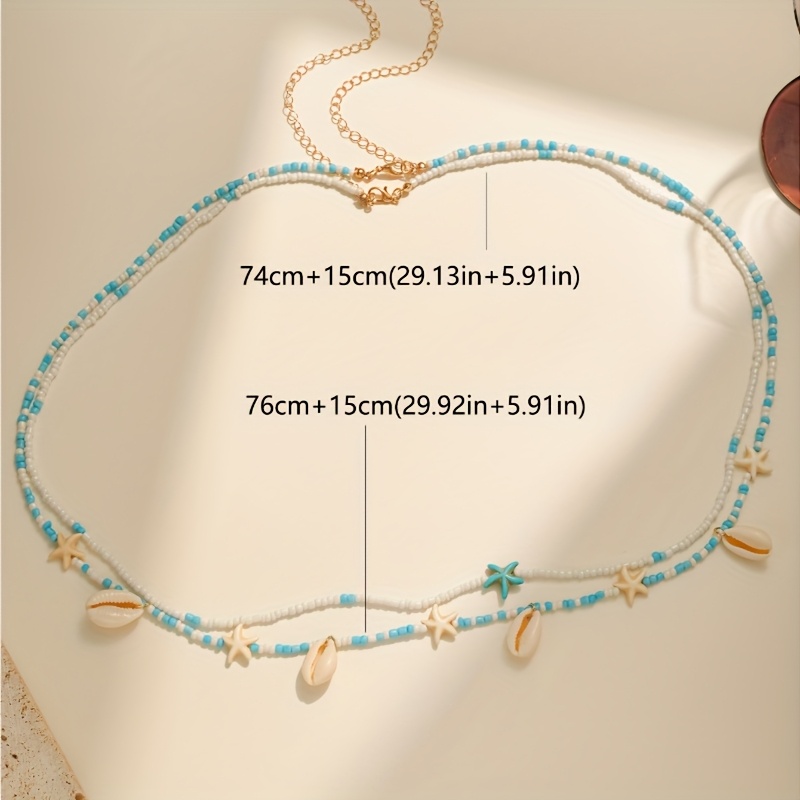 2pc Bohemian Beach Waist Chains with Starfish Elements