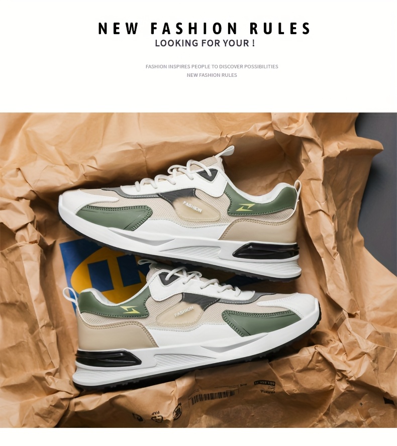 mens fashion sports sneakers lightweight versatile running shoes with     lace up closure comfortable for casual attire and outdoor activities details 11