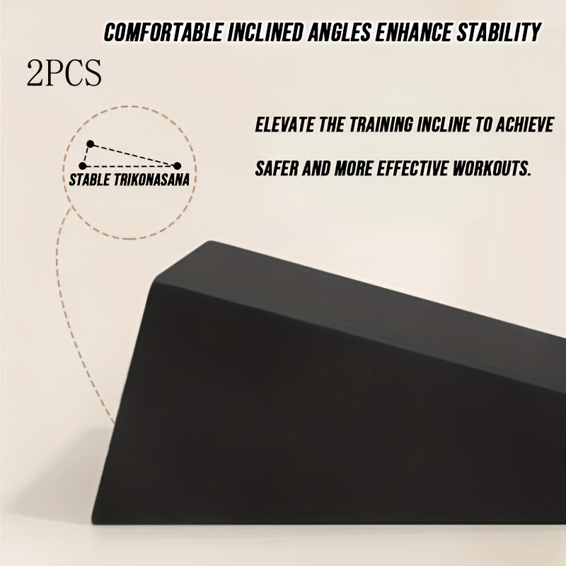 TEMU 2 stk Justerbar Squat Wedge og Calf Stretch Block - Trikonasana Yoga Block for Forbedret Stabilitetstrening, Benstyrke og Balanse - Slitesterkt