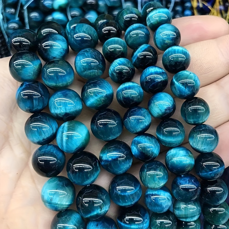 

61-36pcs 6/8/10mm Aa Natural Stone Blue Tiger Eye Beads Gorgeous Loose Spacer Beads Diy Unique Bracelets Necklace Beaded Jewelry Accessories Special Gifts