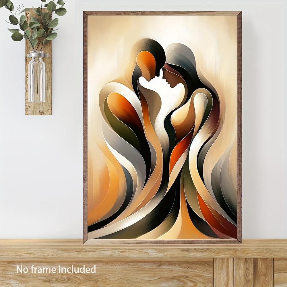 

Abstract Canvas Art - Couple , Wall Decor For Living Room, Bedroom, Office & More, 15.7x23.6 Inches, Room Decor