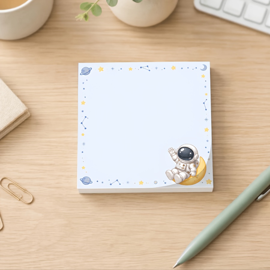 Cute Astronaut Memo Pad for Notes & Journaling