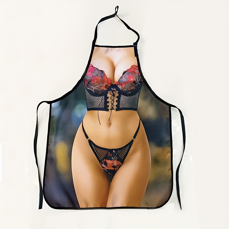 1pc Adjustable Creative * Lingerie Apron