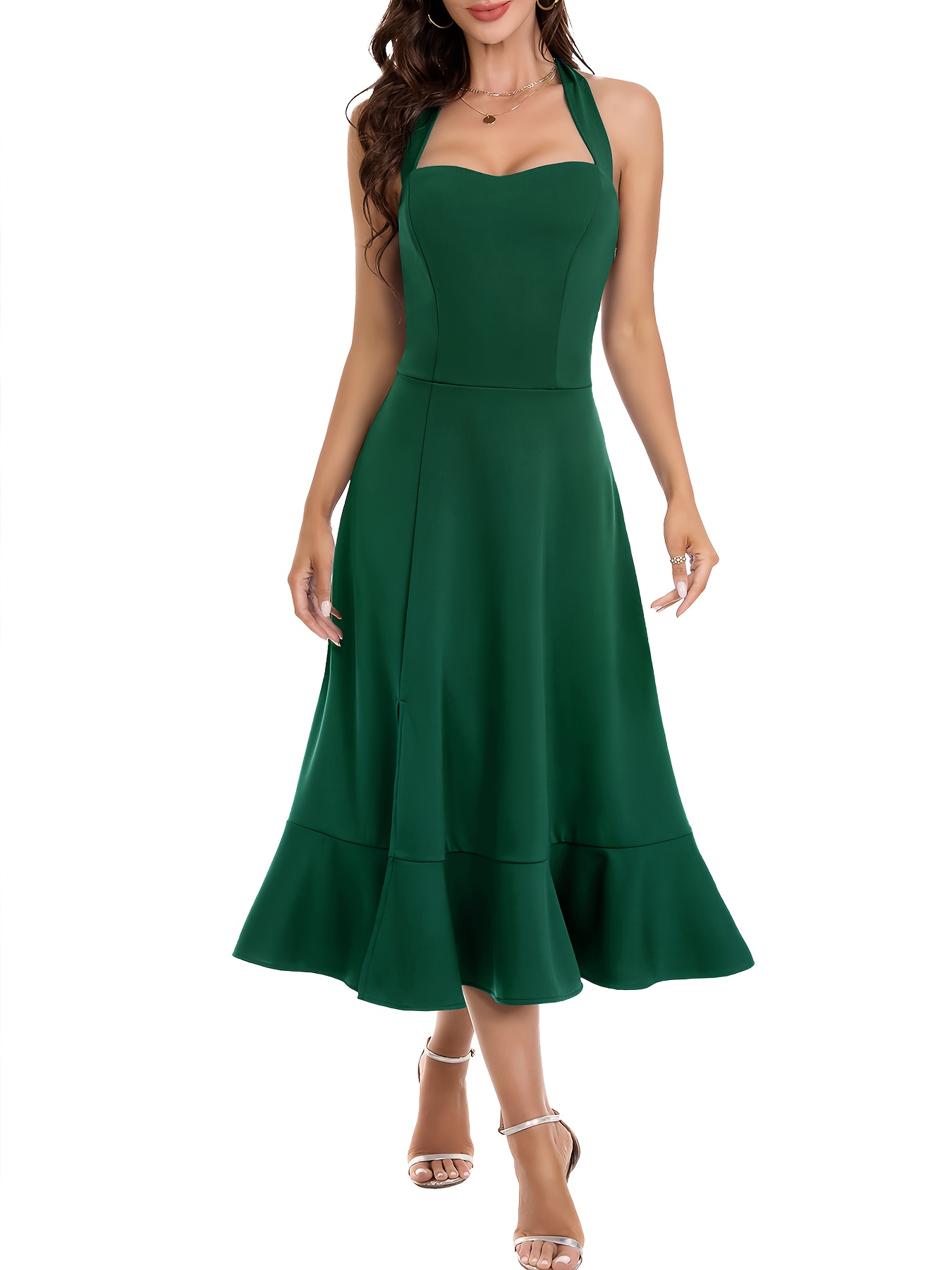 dtc20139 womens halter neck cocktail dress 2025 wedding - Temu Mexico
