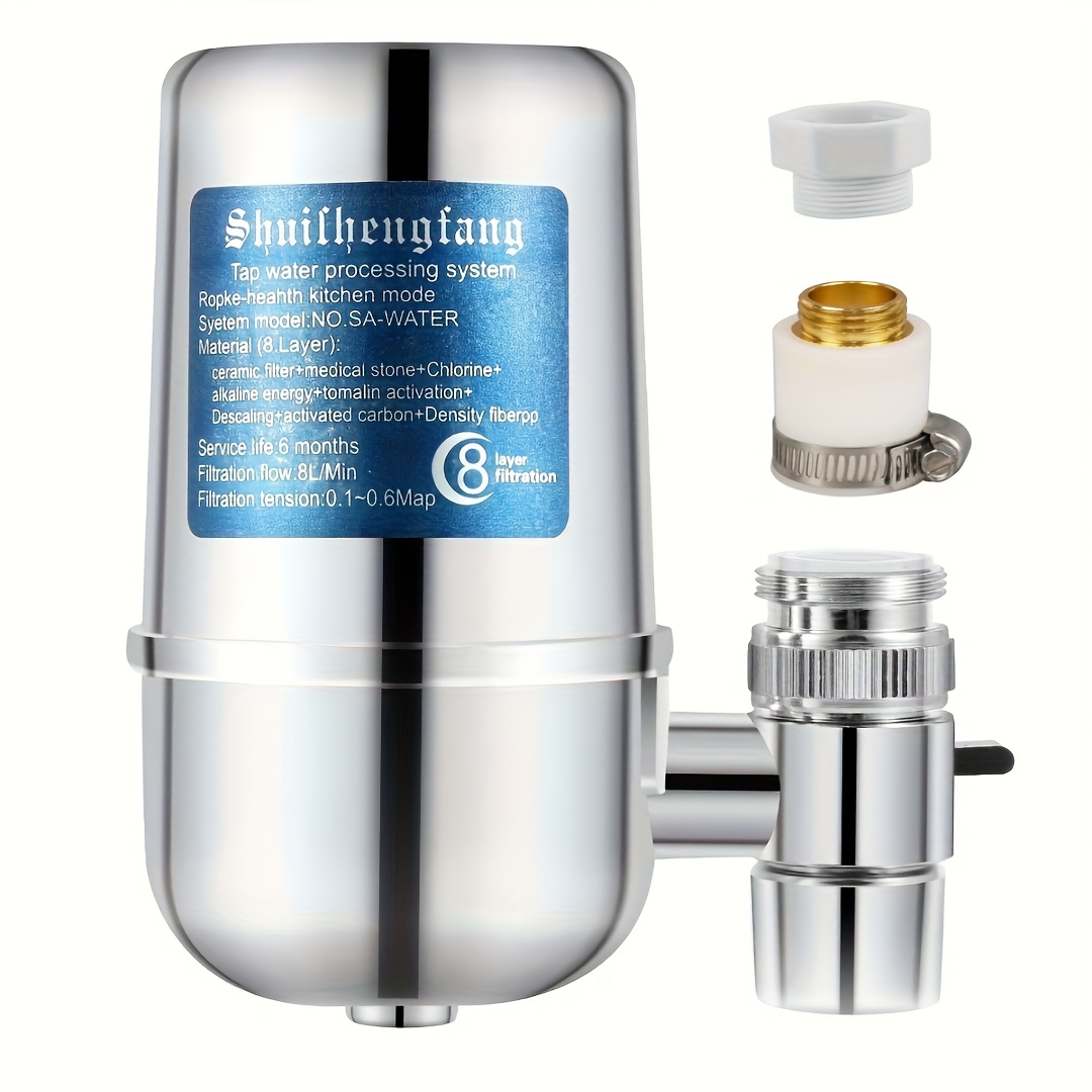 Image of Water Filter Mount Water Filtration System Household Kitchen Water Purifier Tap Water Filter, Reduce