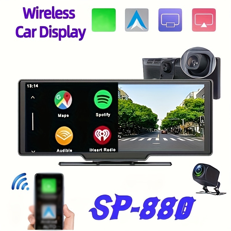 Touch Screen Car Portable Wireless Display Android Auto Air - Temu