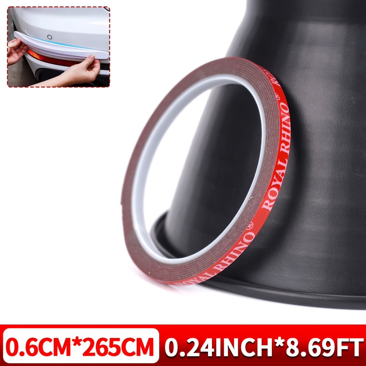 TEMU 1 Roll Heavy-duty Double-sided Installation Tape With Strong Adhesive Acrylic Tape - A Durable And Adhesive Automotive Edge Tape Used For Home,