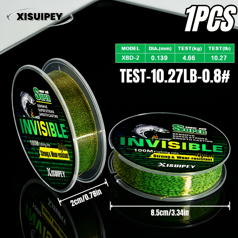 TEMU 100% Invisible Fishing Line, Durable And Wear-resistant Nylon For Lure Fishing, Used For Sea Rod And Casting Rod, Ice Fishing Nylon Fishing Line