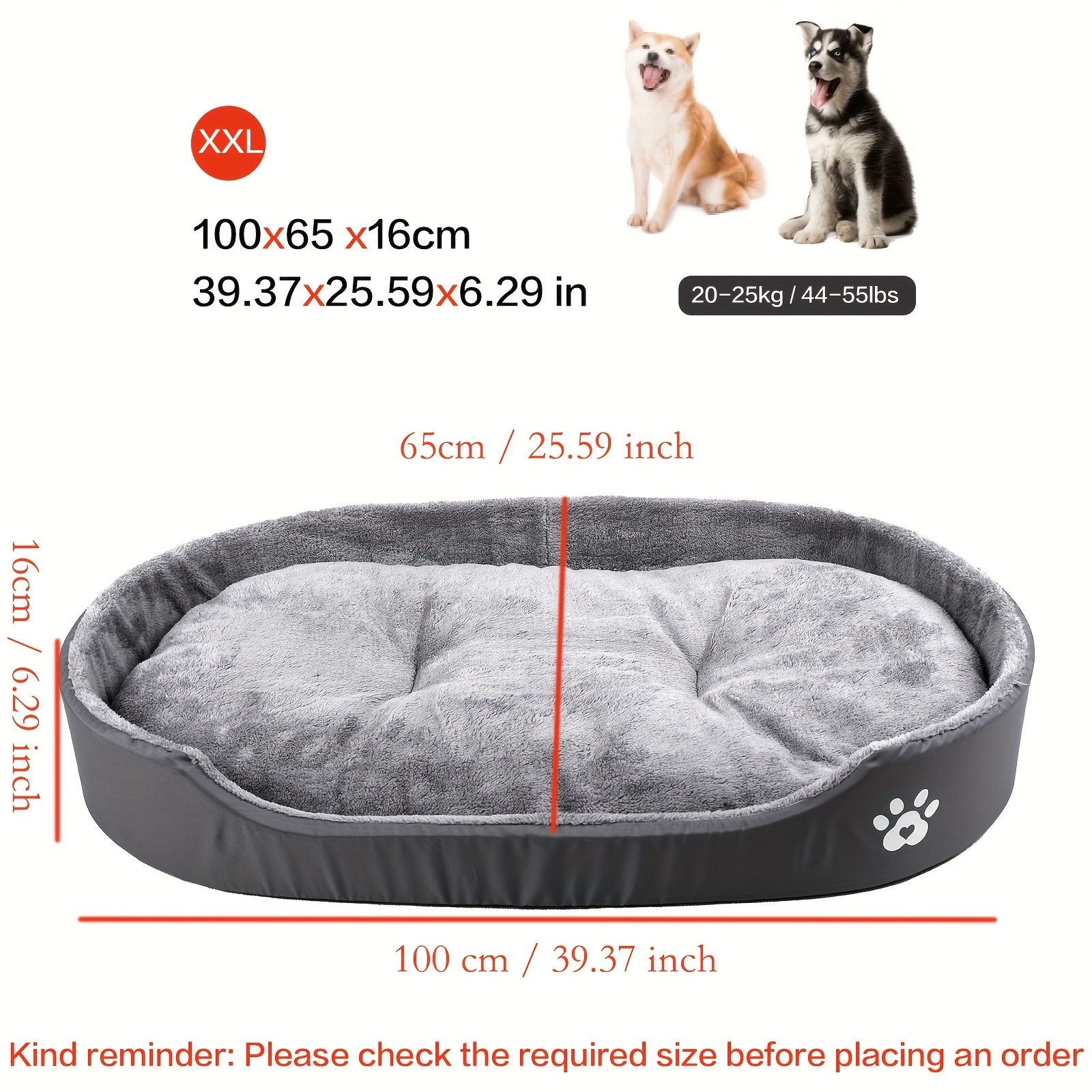 Image of Combination Style Pet Bed With Edge, Cozy Warm Short Plush , Oval Dog Bed Dog Mat Cat Bed Cat Bed, Suitable For Small To Medium Pets