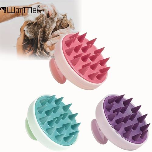 – accessorio per , per lavare i capelli con shampoo e massaggiare il cuoio capelluto, impugnatura con spazzola in silicone per cuoio capelluto, per massaggio con morbidi che non danneggia il cuoio capelluto, strumento per la pulizia dei capelli, prodotti per lo shampoo e delicati per pigri, spazzola per shampoo