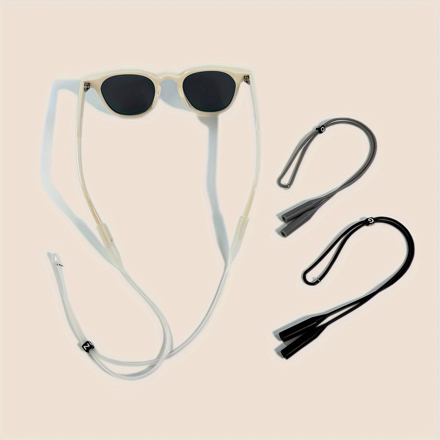 

3pcs Classic Versatile Colorful Sports Glasses Straps, Adjustable Sunglasses Lanyards Comfortable Glasses Fixers, Eyewear Retainers