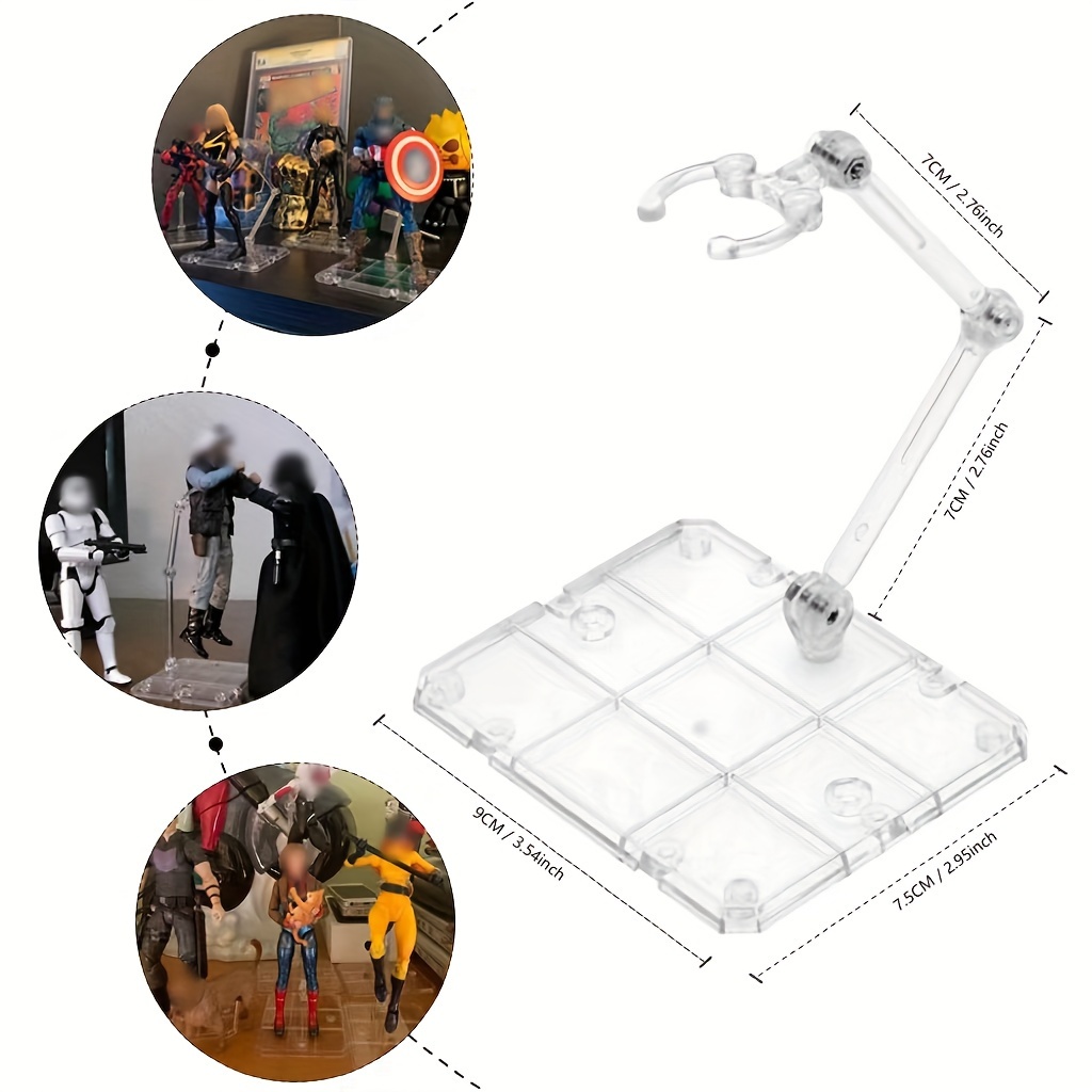 5 Supports De Figurines Action – Stand Exposant Pour SD, BB, RG, HG 1/144 – Transparent – DIY