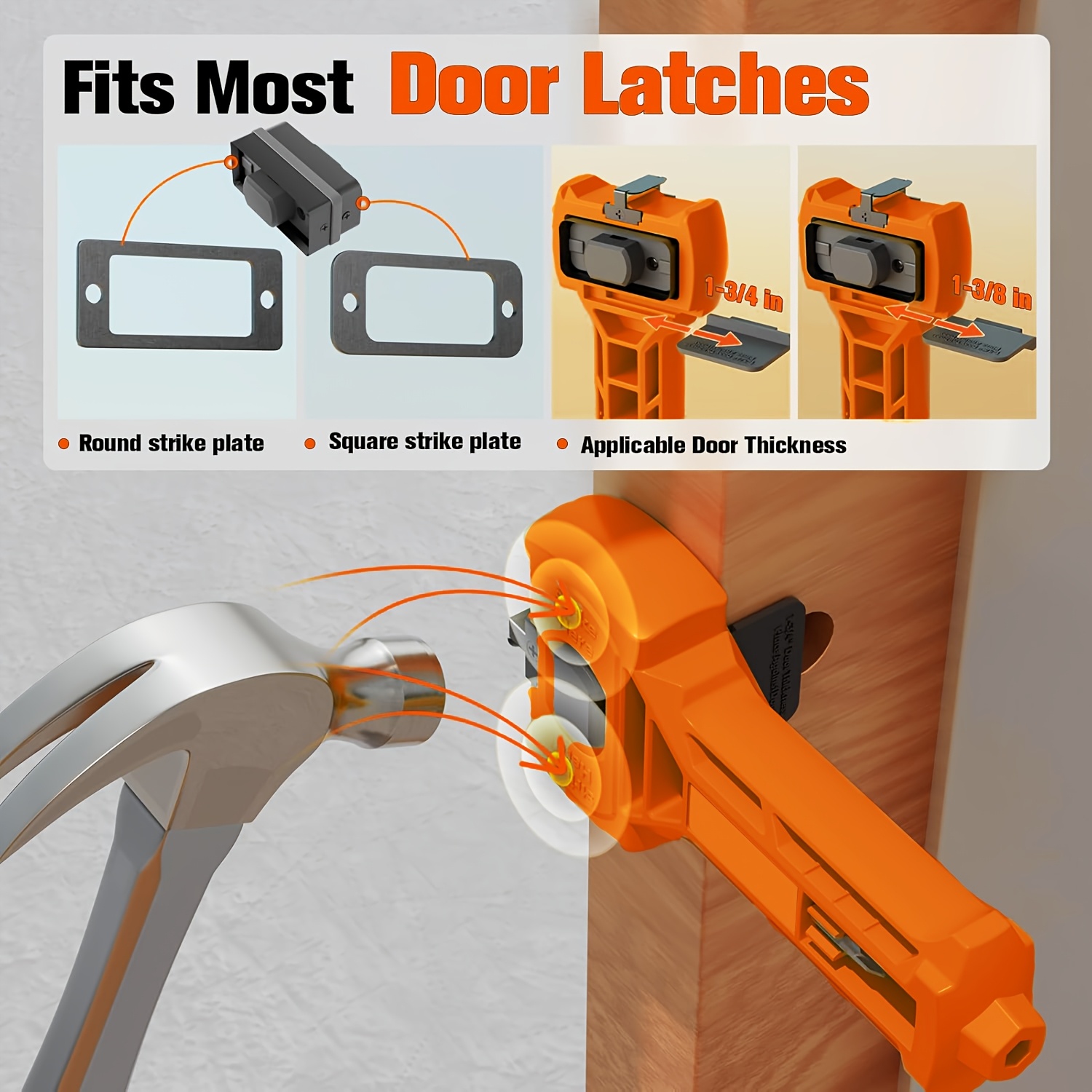 Door Lock Installation Kit with Drilling Tool Belt and Saw Set