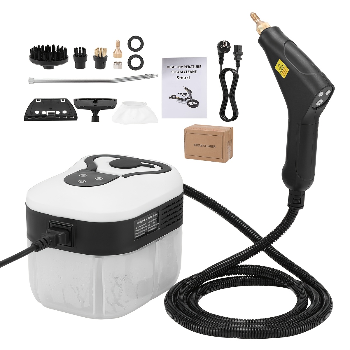 TEMU Limpiador de vapor portátil, equipado con un depósito de agua de 1800 , presión de trabajo de 3. y regulación de de vapor de 6 niveles; adecuado