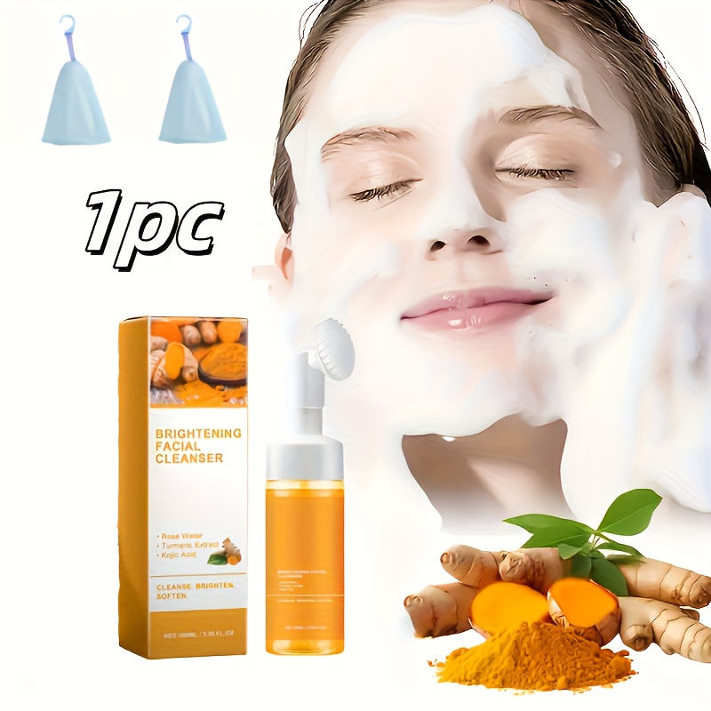 1pc/4pcs Turmeric Skincare Set - Firming Pore Cleanser/soap, Deeply Cleans Facial Pores, Moisturizes The Skin, Gently Balances Oil, Rich In Coconut Oil And Turmeric, The Best Christmas And New Year Gift - Essential for Travel.