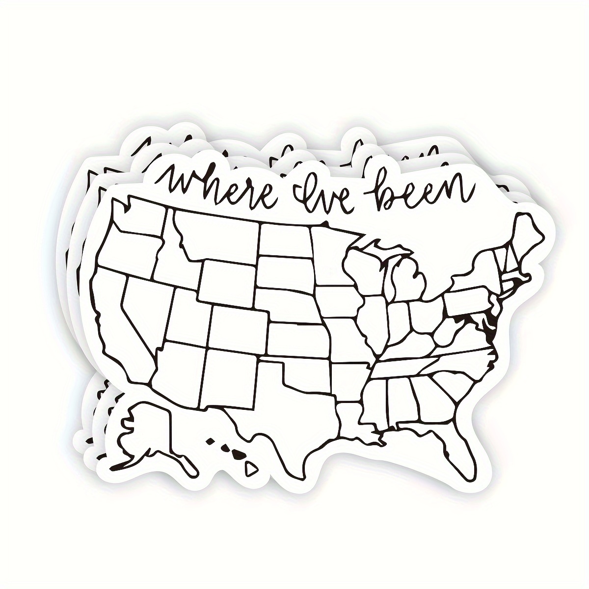 

Map Stickers Of Places Visited, -themed Valentine's Gifts For Couples. 2-inch Die-cut Waterproof Vinyl Stickers Are Great For Laptops And Water Bottles, Making A Lovely Present For Her.