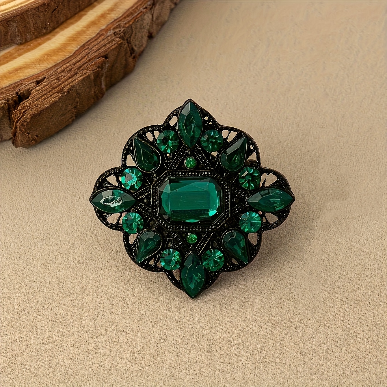 TEMU 1pc Bague de mode féminine de luxe exagéré , style bohème , fleur , géométrique, , adaptée aux , à et à offrir