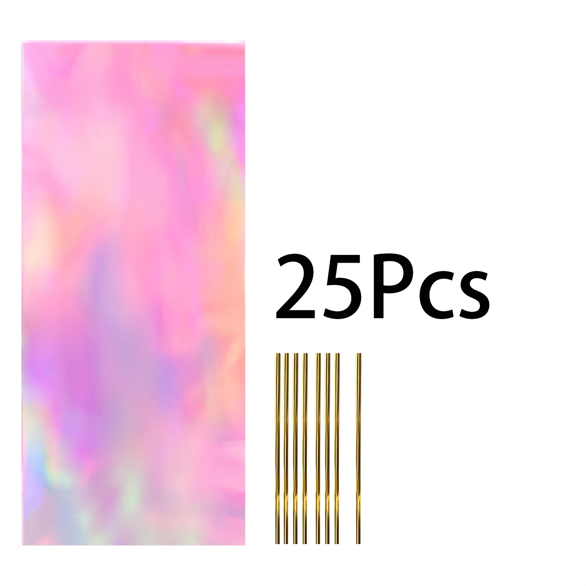 TEMU Sacs en cellophane OPP effet laser couleur avec éblouissante. Sacs cadeaux colorés idéaux pour de fête et de souvenirs, à des attaches torsadées