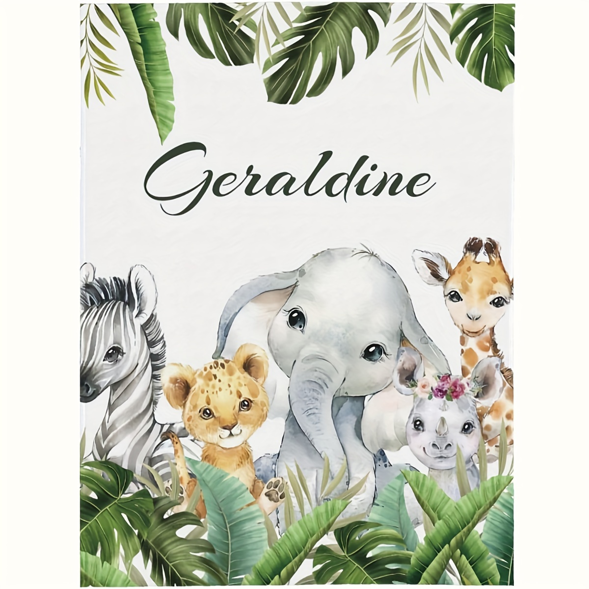 

Couverture Personnalisée Éléphant de Dessin Animé & - Flanelle Douce, Parfaite pour Canapé, Lit, Voyage, Camping, Salon, Bureau - Lavable en Machine, Cadeau Toutes Saisons pour Amis et Famille